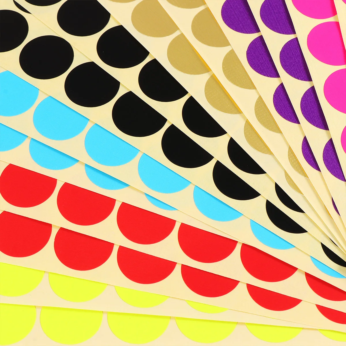 

Colorful Dots Stickers 30 Sheets Round Labels Self Adhesive Classification Mark Kids Paper Gift Bag Decorative Art Decals