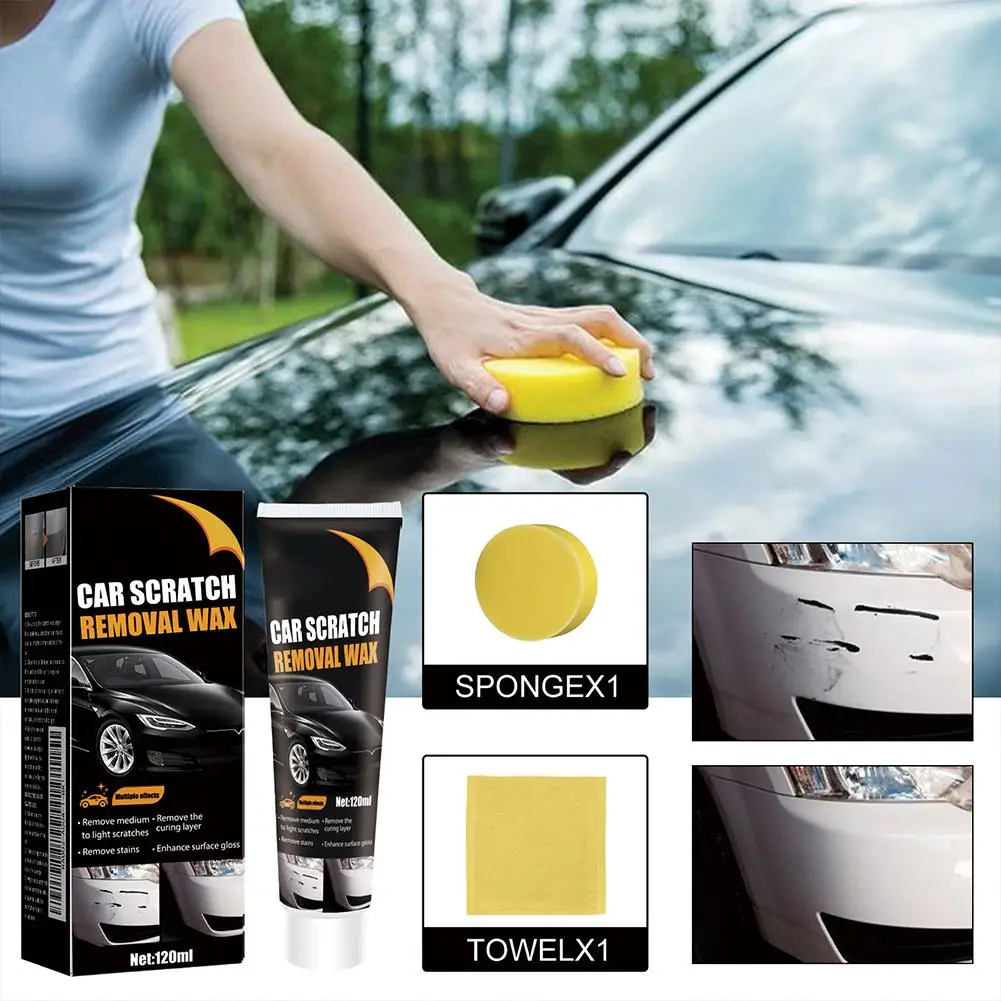 120ml Car Scratch Remover Paint Care Tool Auto Swirl Remover Scratch Repair Polishing Body Compound Anti Scratch Wax Fast Acting