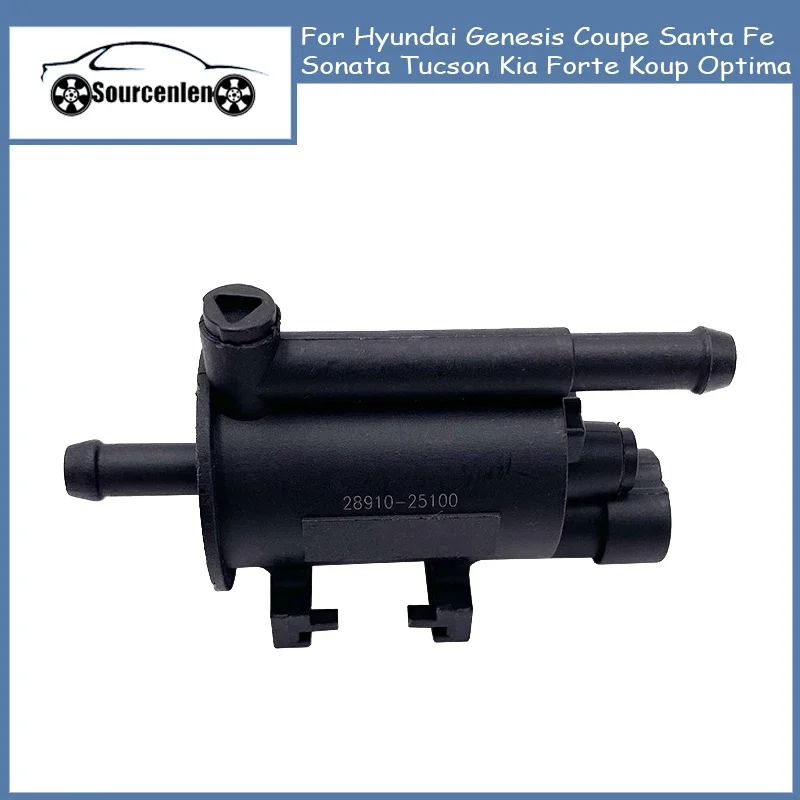 For Hyundai Genesis Coupe Santa Fe Sonata Tucson Kia Forte Koup Optima Hybrid Vapor Canister Purge Solenoid 28910-25100