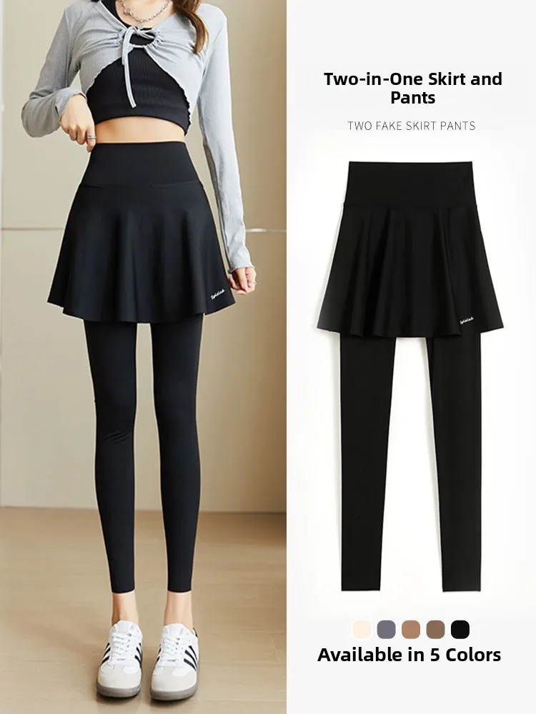 スリムフィット アークスキン スコートパンツ レディース 春秋 薄手 スポーツフィット ヨガ ボット カジュアル ロングパンツ ナイロン スパンデックス