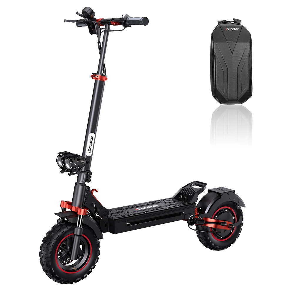 iScooter iX5S Elektrische Scooter voor Volwassenen, 1000W Motor, 48V15AH Batterij, All-Terrain E-Scooter, Max. Snelheid 45 km/u, 60 km bereik, 11 inch opvouwbare e-scooter, dubbele schokdempers