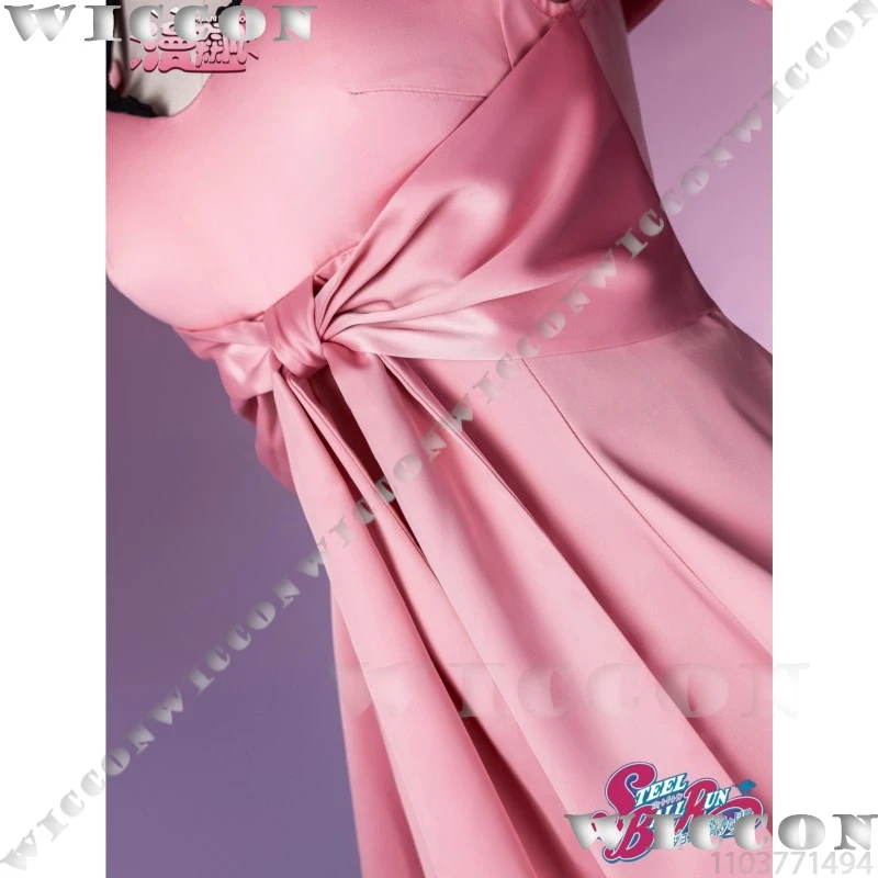 Lucy Steel Anime JO7 SBR Cosplay Costume American Sweethearts Pink Lolita Dress Blonde Wig Girl Woman Halloween Party Clothes - view 5