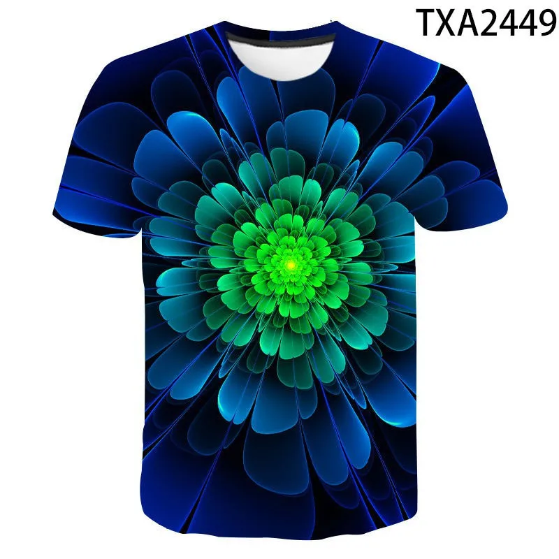 Men Lotus Flower T Shirt Mandala Psychedelic Graphic Short Sleeve Casual Tee