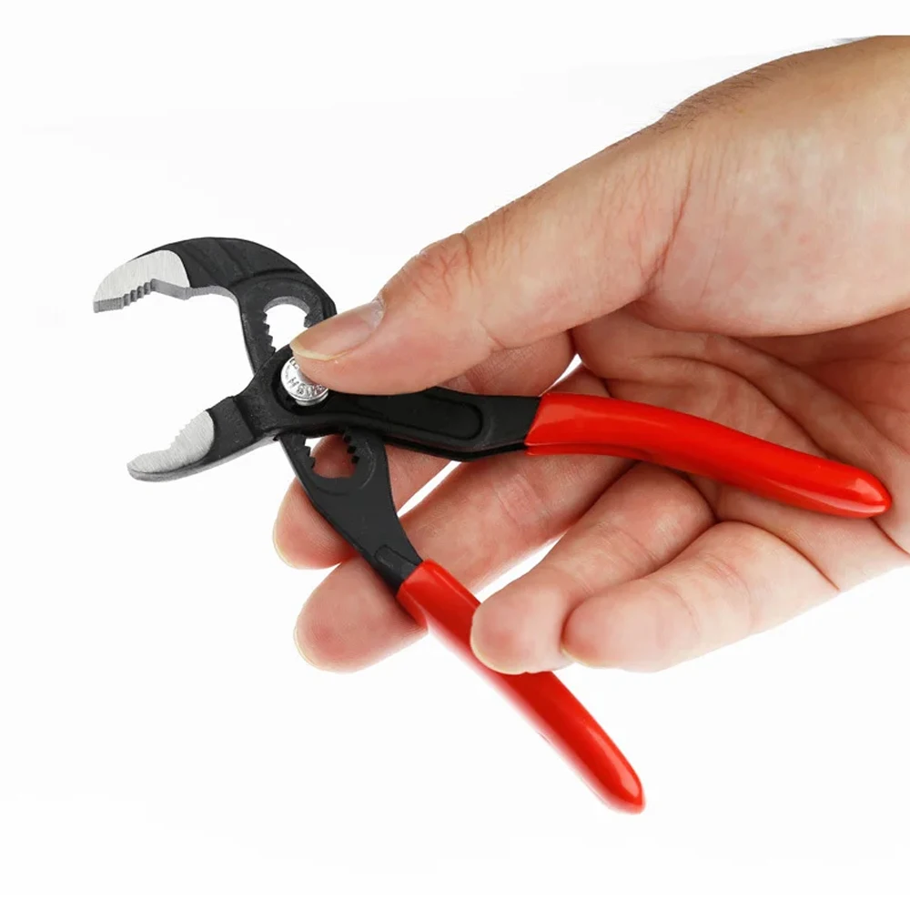 7-12inch Water Pump Pliers Multifunction Automatic Plastic Handle Adjustable Pipe Wrench Large Opening Bathroom Plumbing Tool view 5