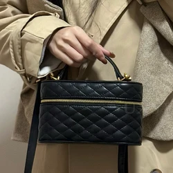 UXST Sheepskin Makeup Box Bag Fashion Versatile Commuter Banquet Mini Handbag Trend Retro Portable Casual Crossbody Square Bags