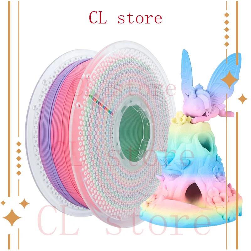 

Нить для 3D-принтера PLA 1,75 мм, матовая нить для печати 3 D PLA +/-0,03 мм, 1 кг/2,2 фунта Цвет: градиент макарон 1 кг