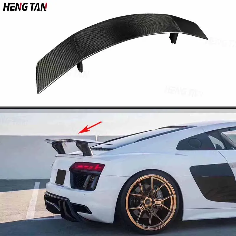 

For Audi R8 2017-2020 Carbon Fiber Car Rear Trunk Spoiler Rear Wing Tail Wing Parts Upgrade Body kit Car Accessories