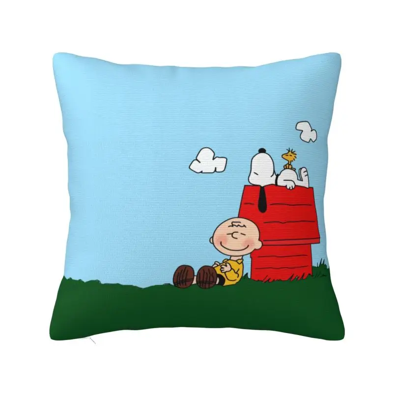 Custom S-Snoopys Pillowcase Charlie Brown Anime Cushions Cover Square Pillowcase