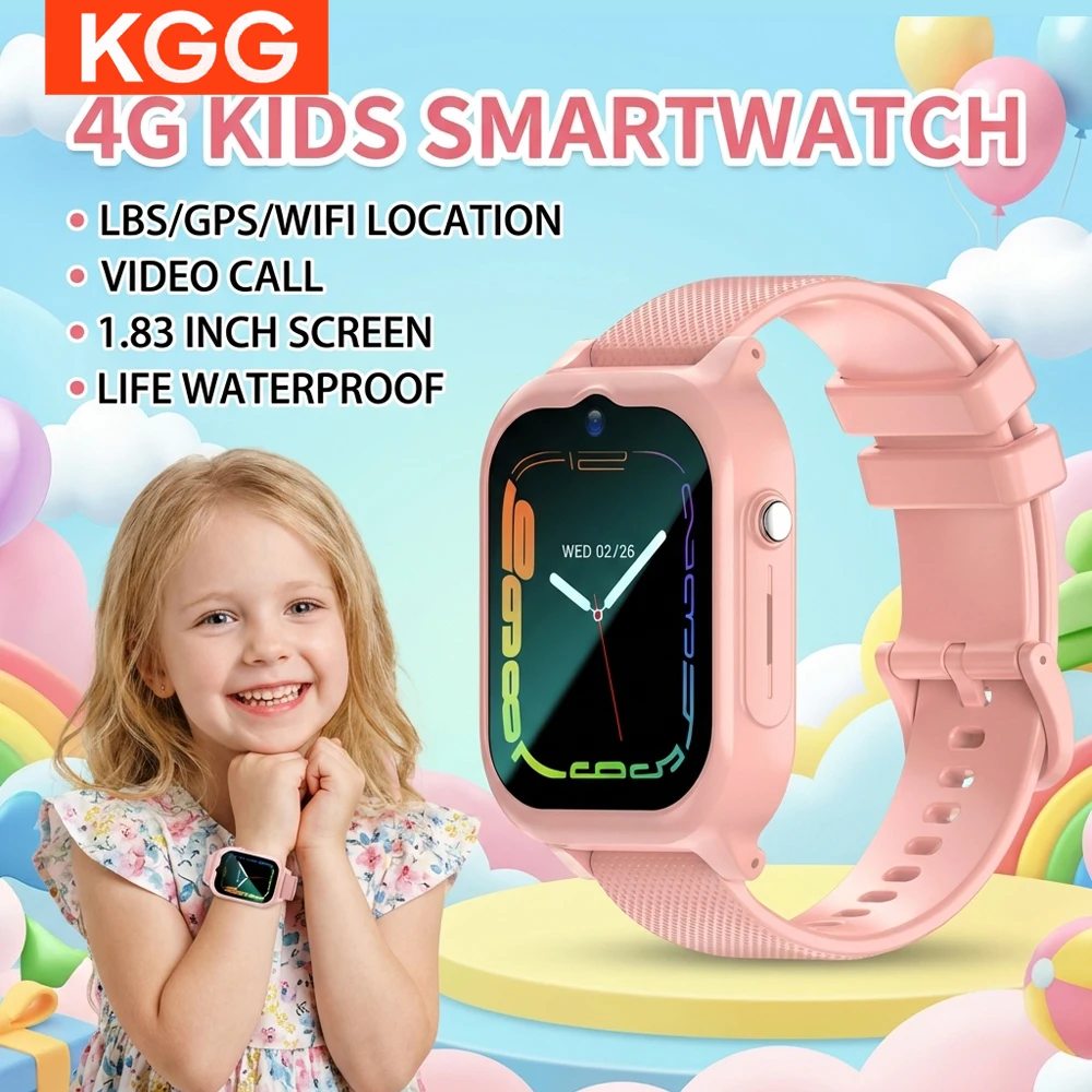 

4G Kids Smart Watch Phone HD Video Call GPS WiFi Camera SOS Monitor Waterproof Location Tracker for Children
