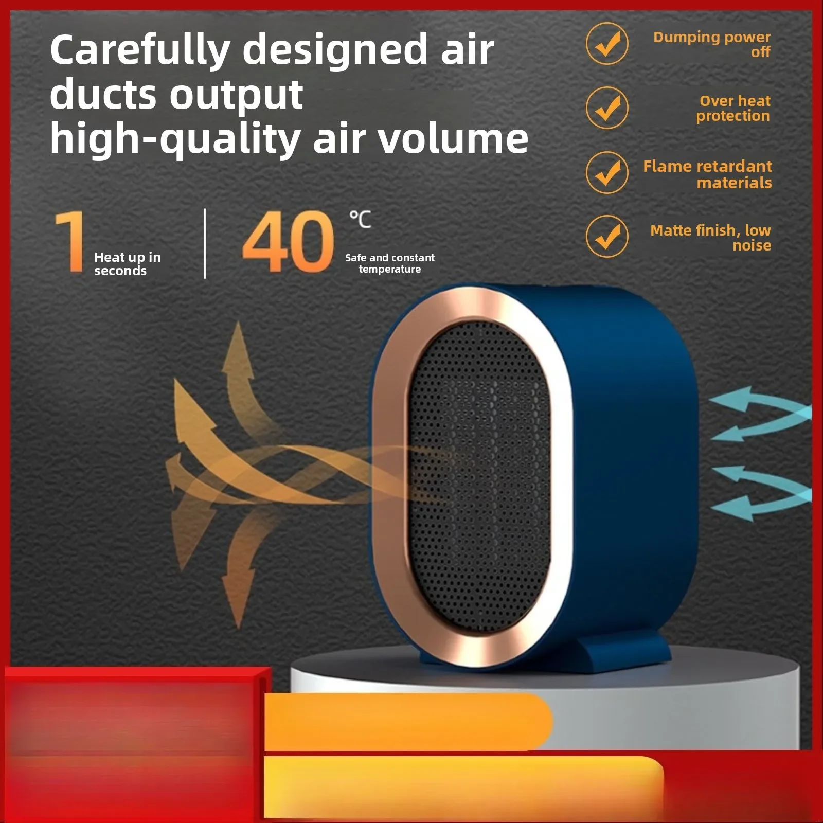 DurableHeating Heater Household Heater Small Electric Portable Office Desktop Heater