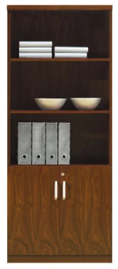 High End Chinese Office Furniture Competitive Tall Filing Cabinet with Glass Doors Wooden Veneer