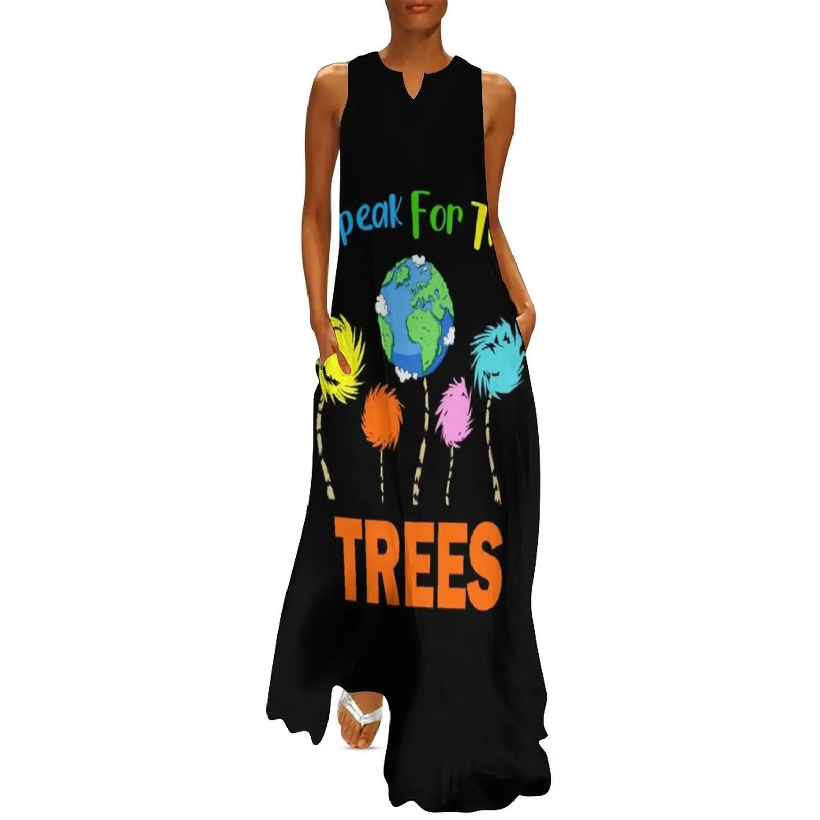 I Dr The Trees Speak For Seuss Long Dress clothes for woman clothes