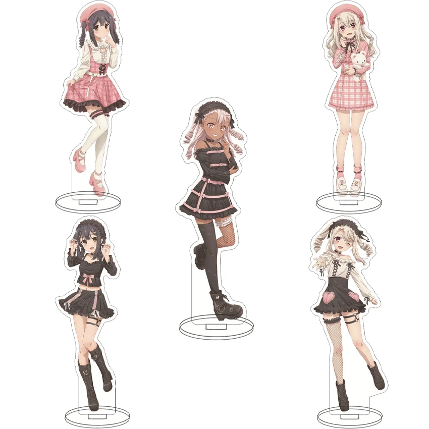 Figura de acrílico de 16 cm de la serie de anime Fatekaleid, con los personajes Illyasviel von Einzbern, Chloe von Einzbern y Miyu Edelfelt. Adornos decorativos y coleccionables.