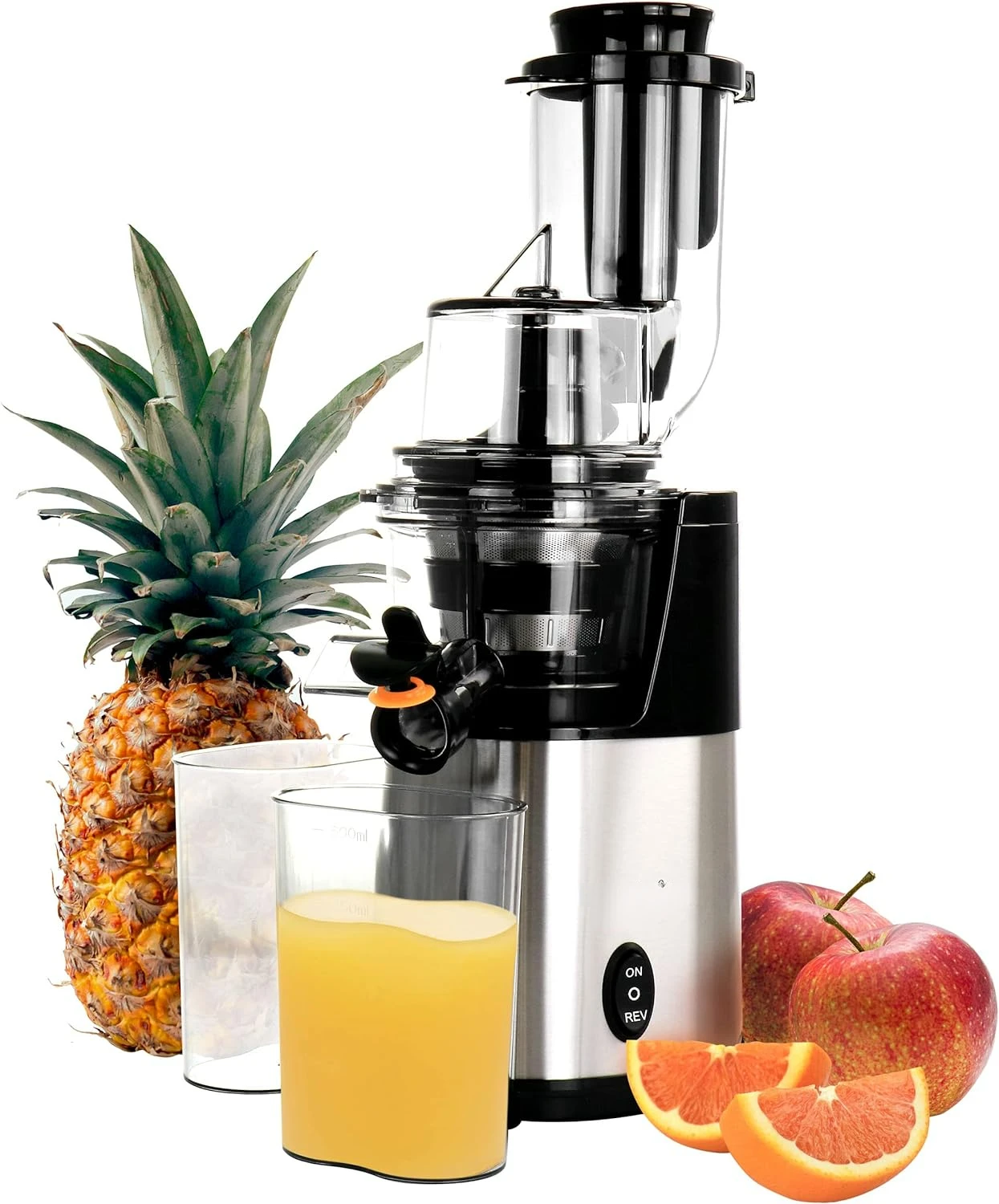 

Pro Stainless Steel Slow Juicer, Chrome Silver Drew barrymore Blender portable smoothie Orange juicer Bottle blender Blender cup