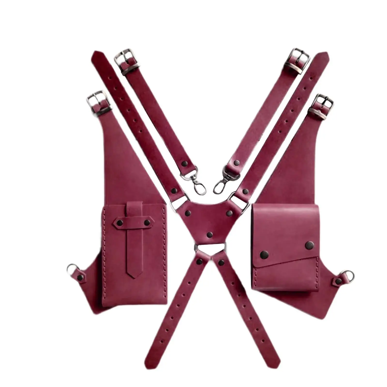 Shoulder Harness Bag PU Wallet Pocket for Fishing Costume Accessory Outdoor