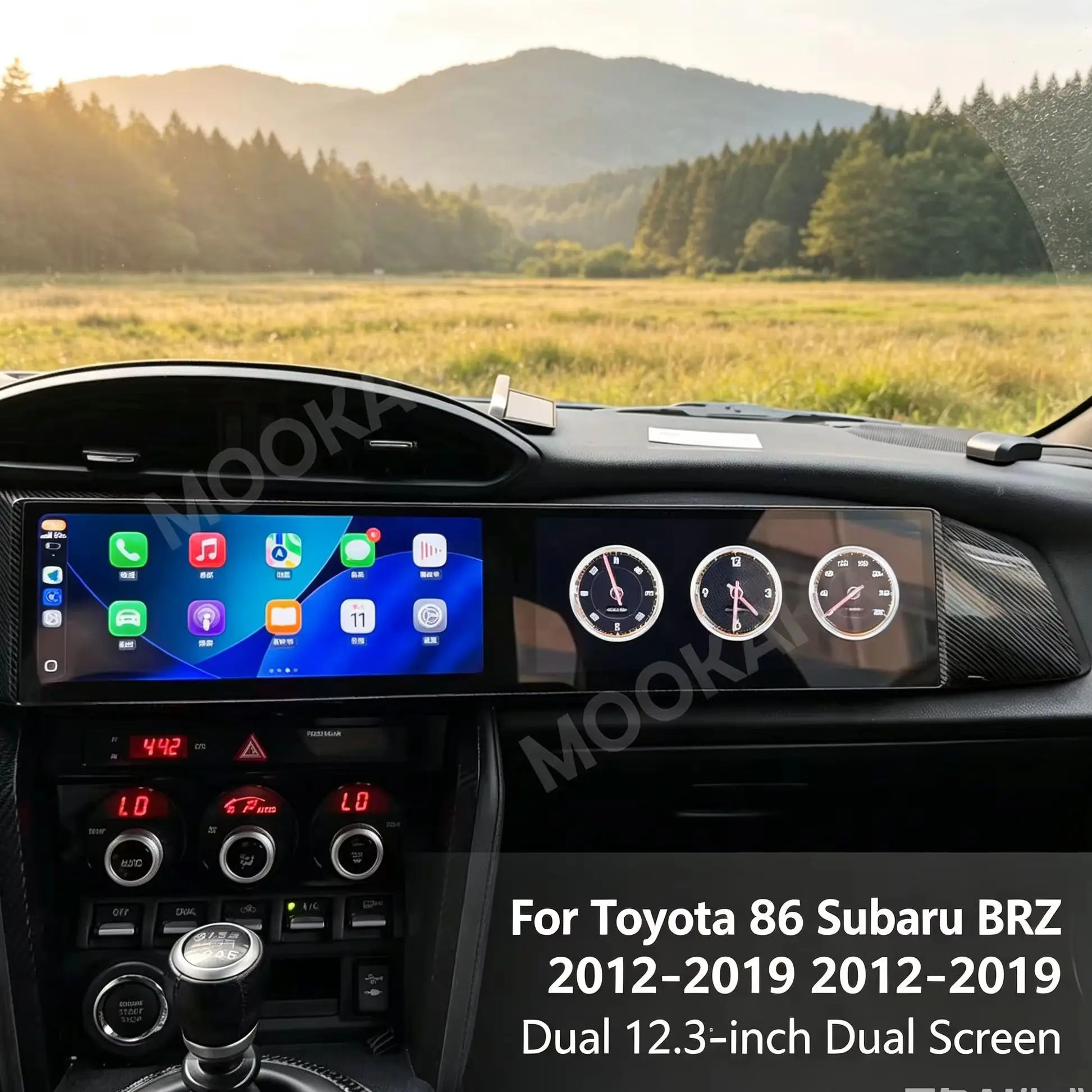 Dual 10.25 Inch For Toyota 86 Subaru BRZ 2012‑2019 Car Radio Stereo Multimedia Player GPS Navigation Wireless CarPlay 4G DSP HD