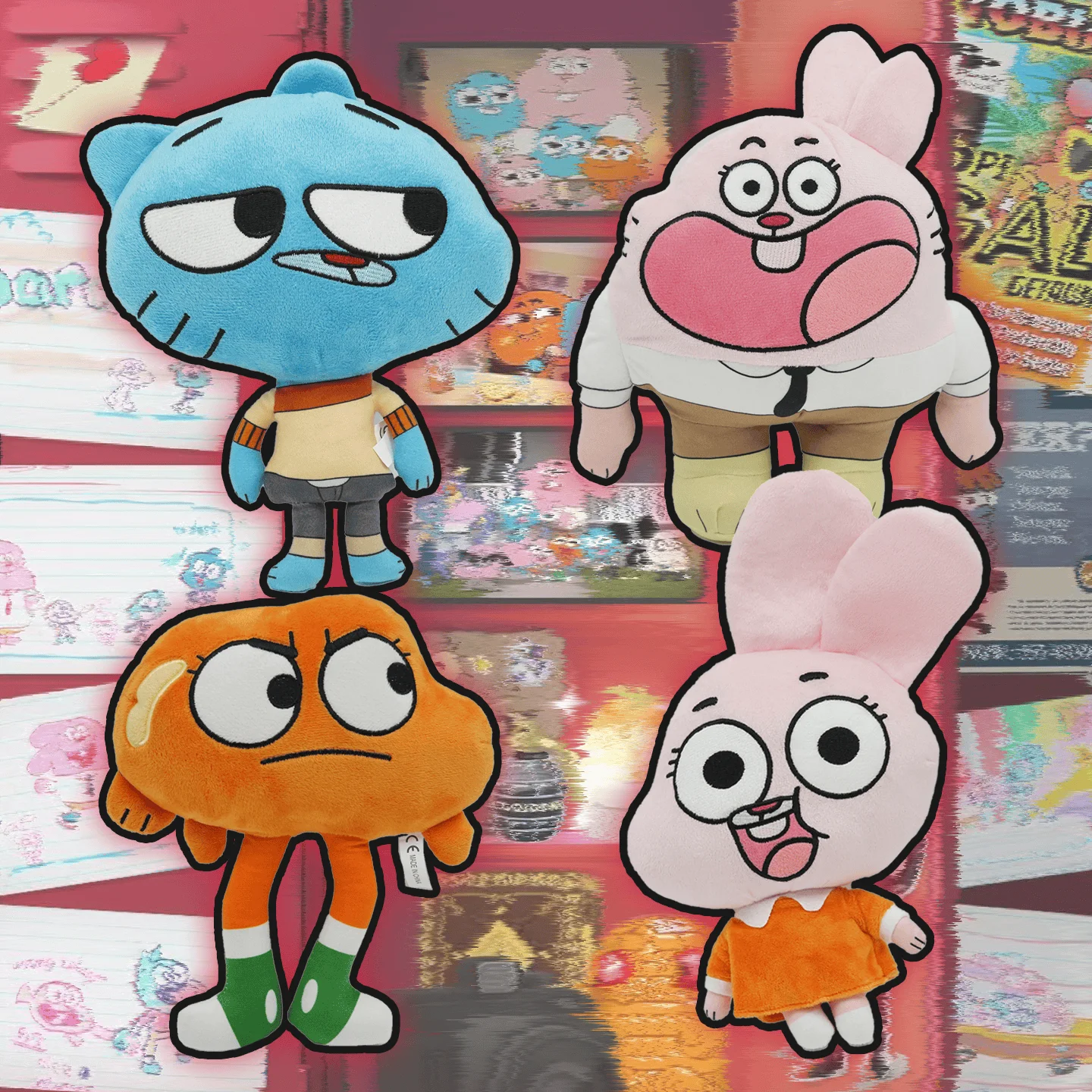 

YanQing New Gumball Plush Toys Cute Cartoon Watterson Plush Doll Tawog Richard Plushies Children Birthday Gift