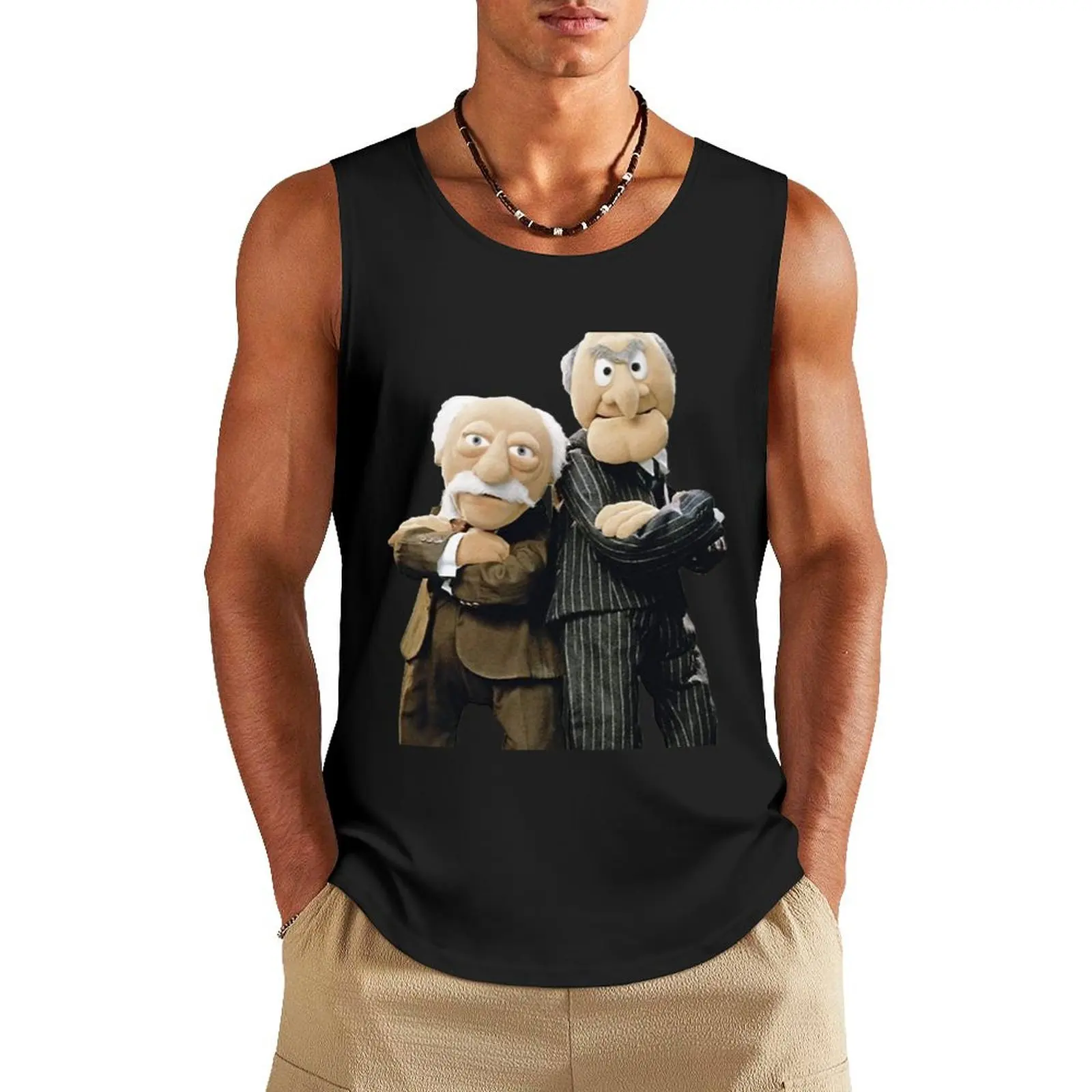 

Statler And Waldorf Tank Top gym clothing men Fitness men clothing T-shirt sports sports suits