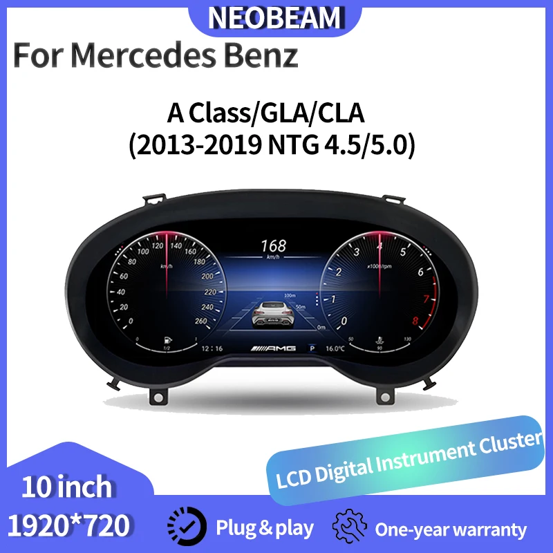 

Цифровая панель приборов NEOBEAM 1920*720P LCD для Mercedes Benz A-Class/GLA/CLA (2013-2019 NTG 4.5/5.0)