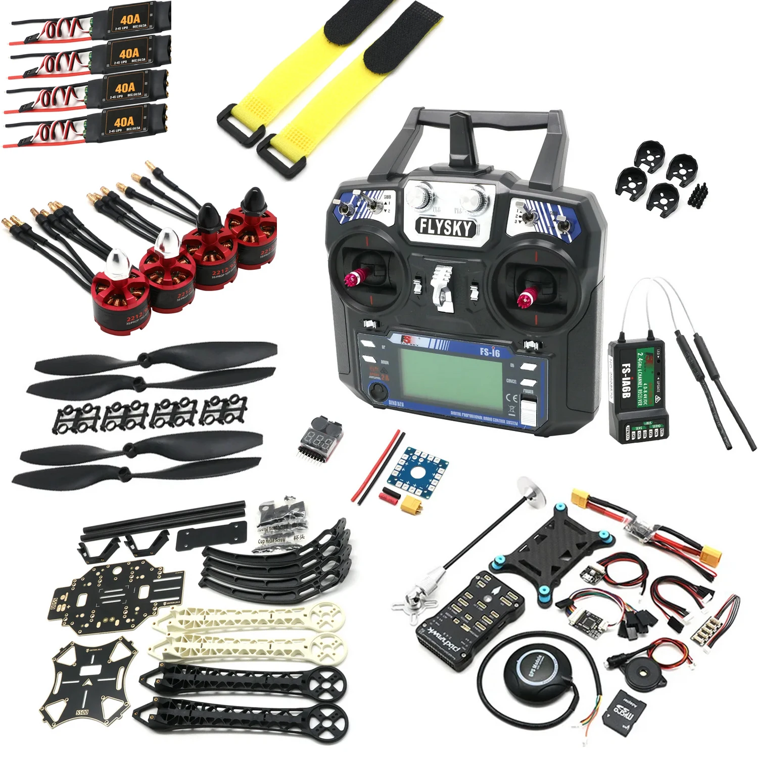 

Flysky i6 S500 Multi-Copter Quadcopter PCB Pixhawk PX4 PIX 2.4.8 32 Bit Flight Controller M8N GPS 2212 920kv Motor Super combo