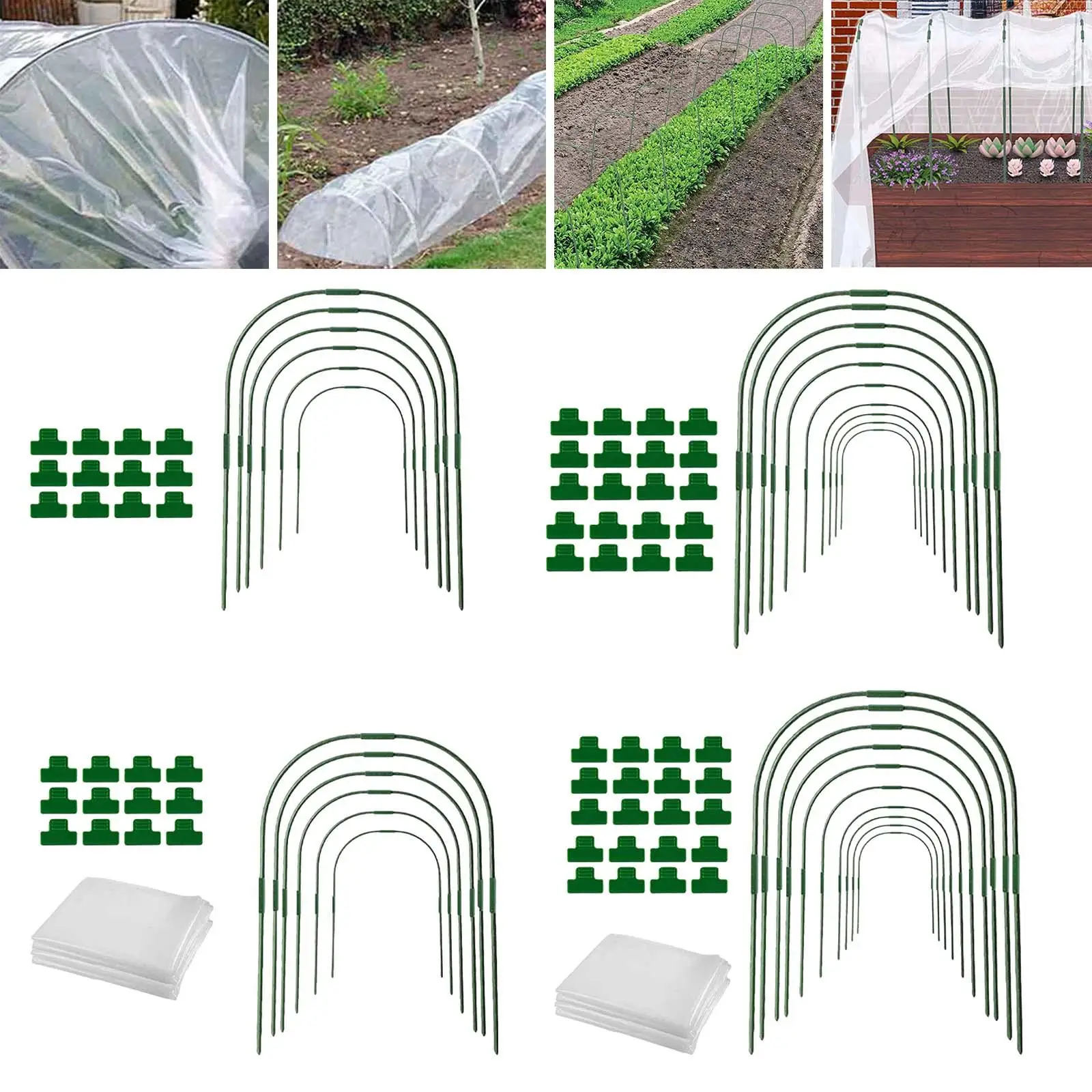 Frame Greenhouse Foil Clamp Mesh Tunnel Hoop Clip Frame Planter