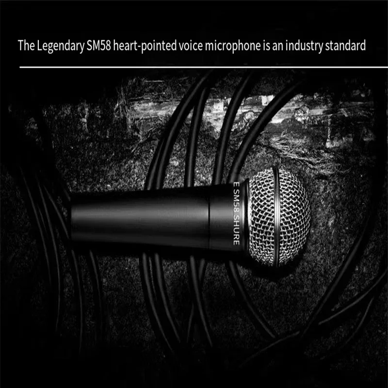 SHURE SM58 Microphone Professional Wired Dynamic Cardioid Show Handheld Mic Gaming Youtube Recording ForKaraoke KTV  Voice Tube