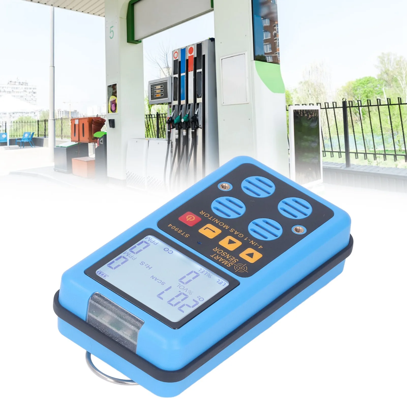 Gas Tester Accurate Measurement Rechargeable Gas Detector 3 Alarm Modes Short Response Time 4 in 1 for Agriculture