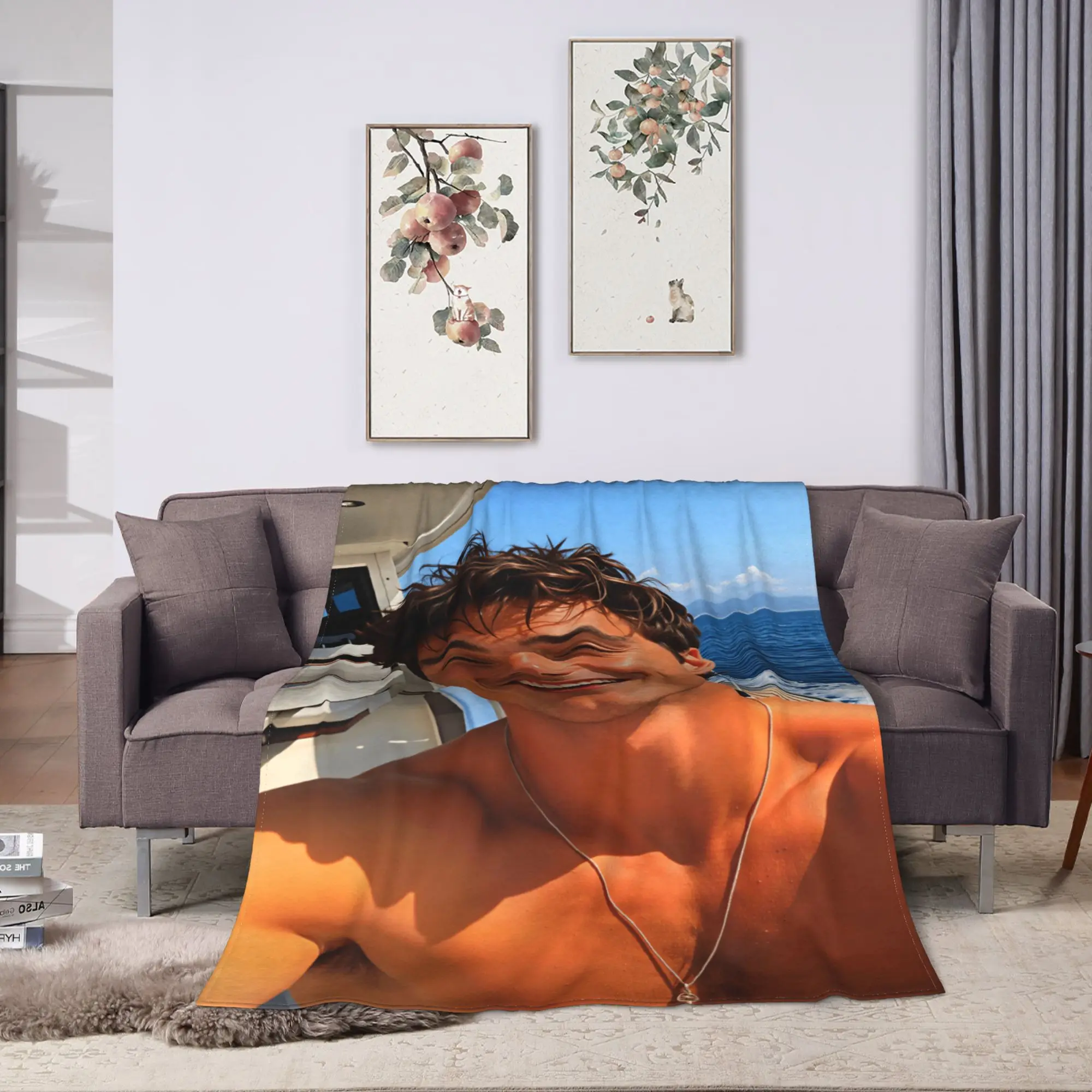 Jacob E-Elordi Flannel Blankets Adults Child  Soft Cozy Throw Blanket Winter Home Decor Bedspread Sofa Bed Cover
