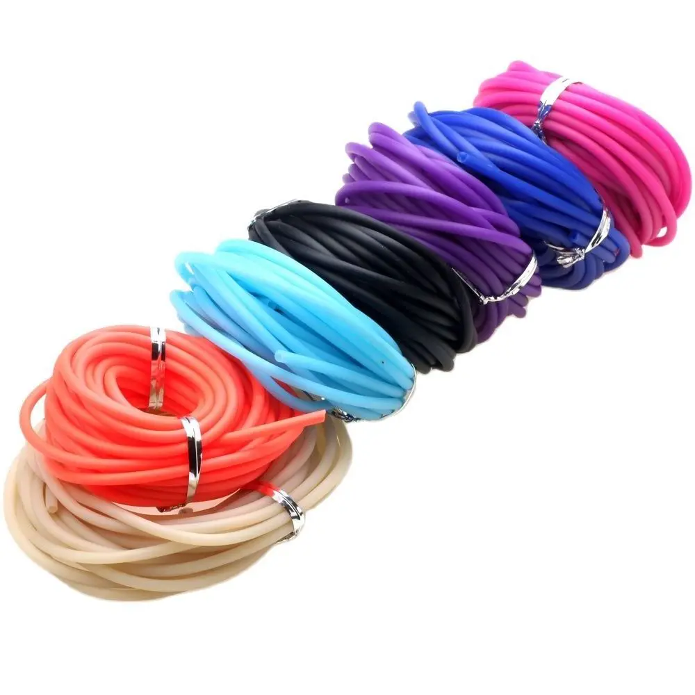 2/3/4/5MM PVC color silicone rubber hollow hose jewelry rope cover memory line DIY necklace/bracelet production