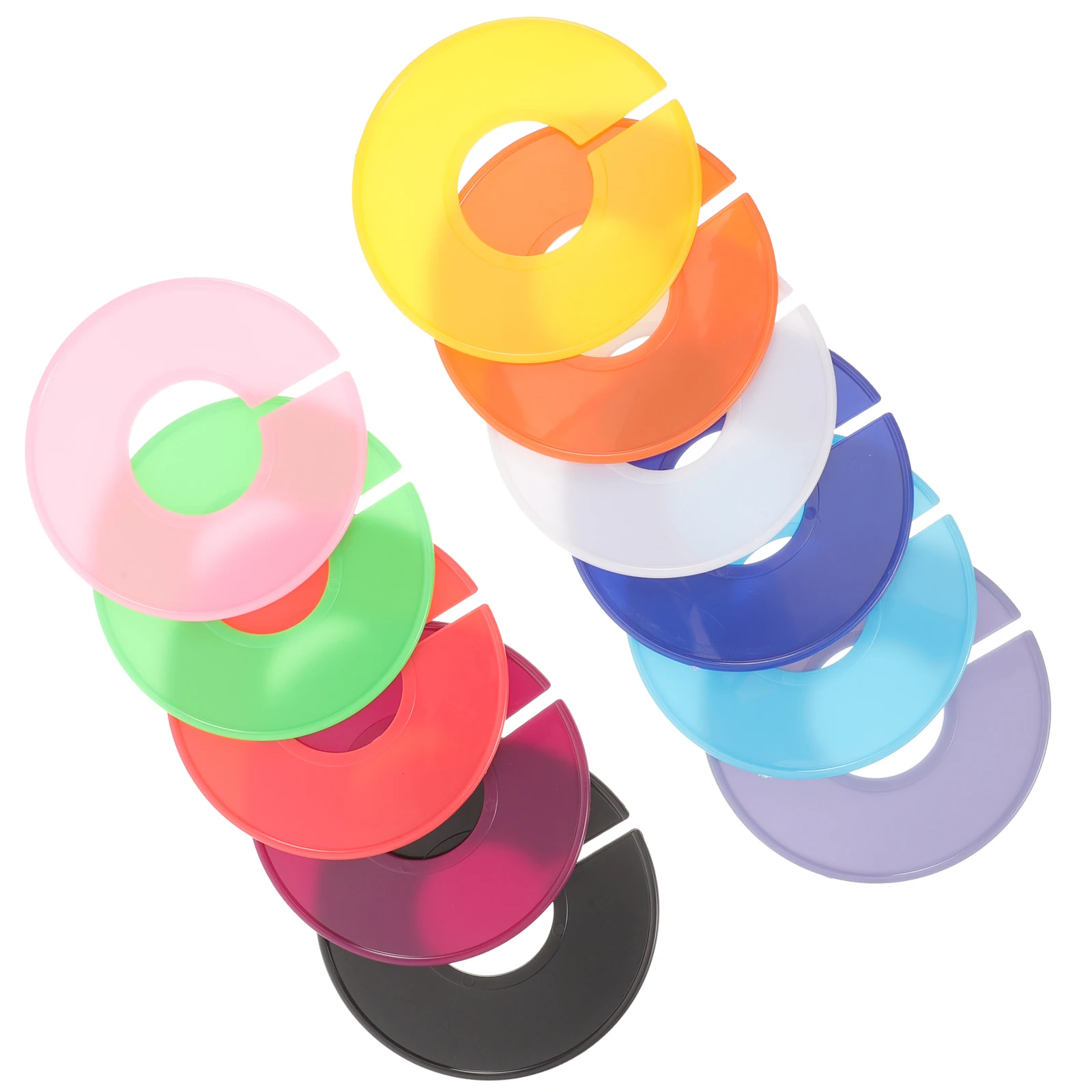 

11 Pcs Clothing Size Dividers Round Plastic Labels for Closet Wardrobe ganizer Clothes Divider Hanger Home Store Shop