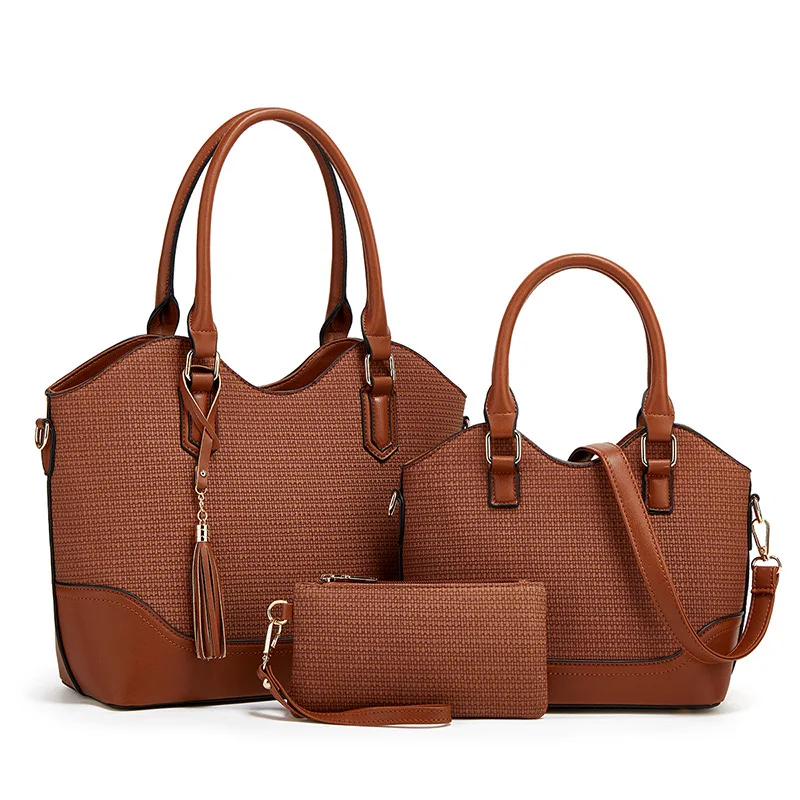 New Fashionable Handbag Mother-Daughter Set of Three Pieces for Ladies, with Large and Medium Bags