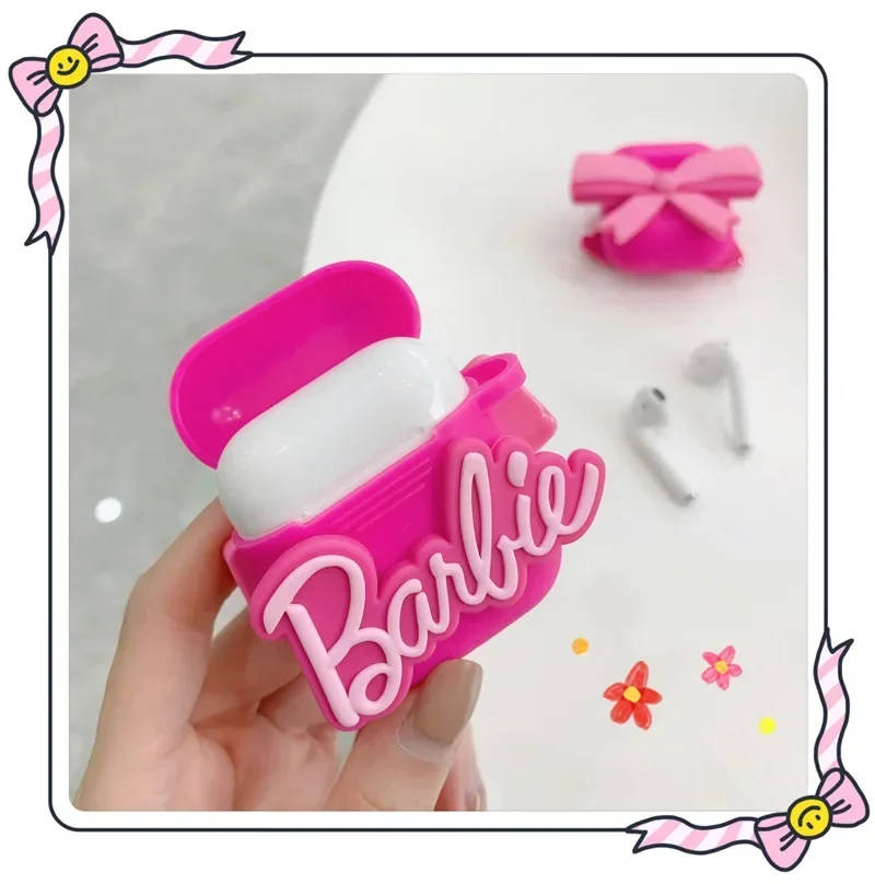 Barbie für Airpods Pro 2 Fall 2022, weiche Silikon rosa Kopfhörer abdeckung für Airpods Pro Fall/Airpods 3 Fall für Mädchen/Frauen