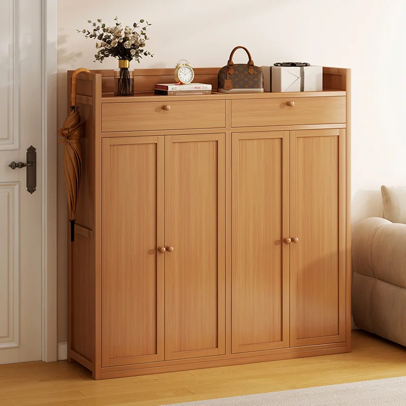 

Clearance shoe cabinet, simple shoe rack at the door of the home, mical solid wood multi-layer storage artifact anti-proof