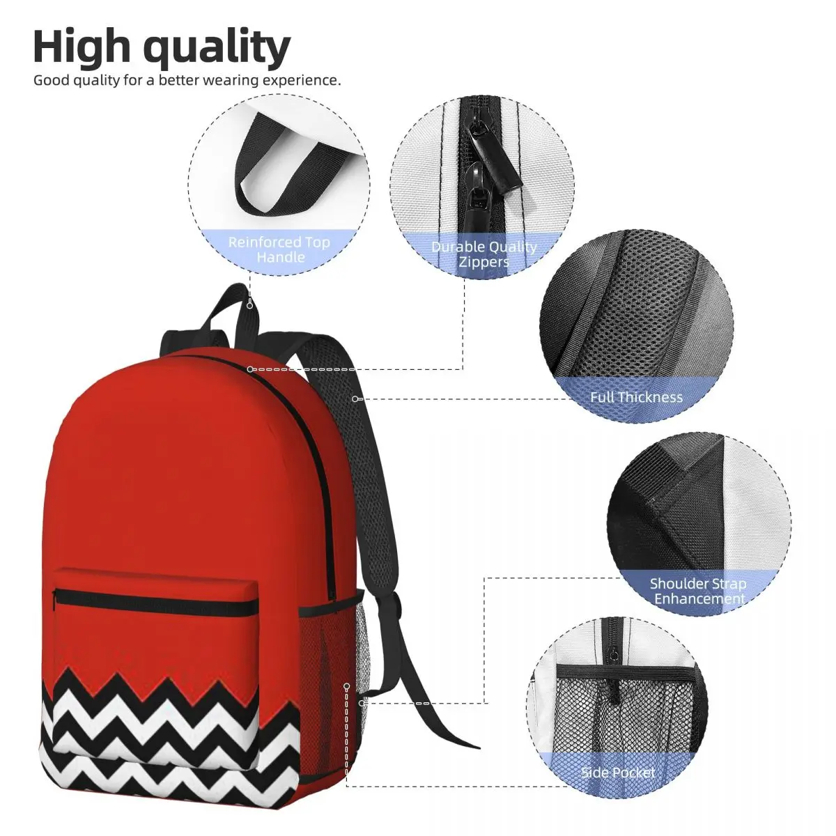 Black Lodge Twin Peaks Inspired Graphic Backpack Daypack Large Capacity Kids BookBag School Bag Shoulder Bags for Men Women