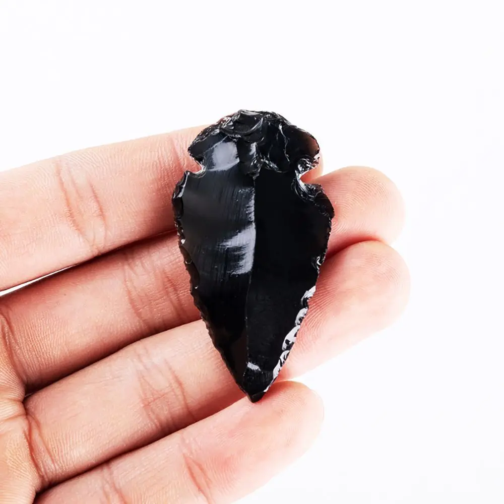3.5-4cm natural obsidian arrowhead 1pc