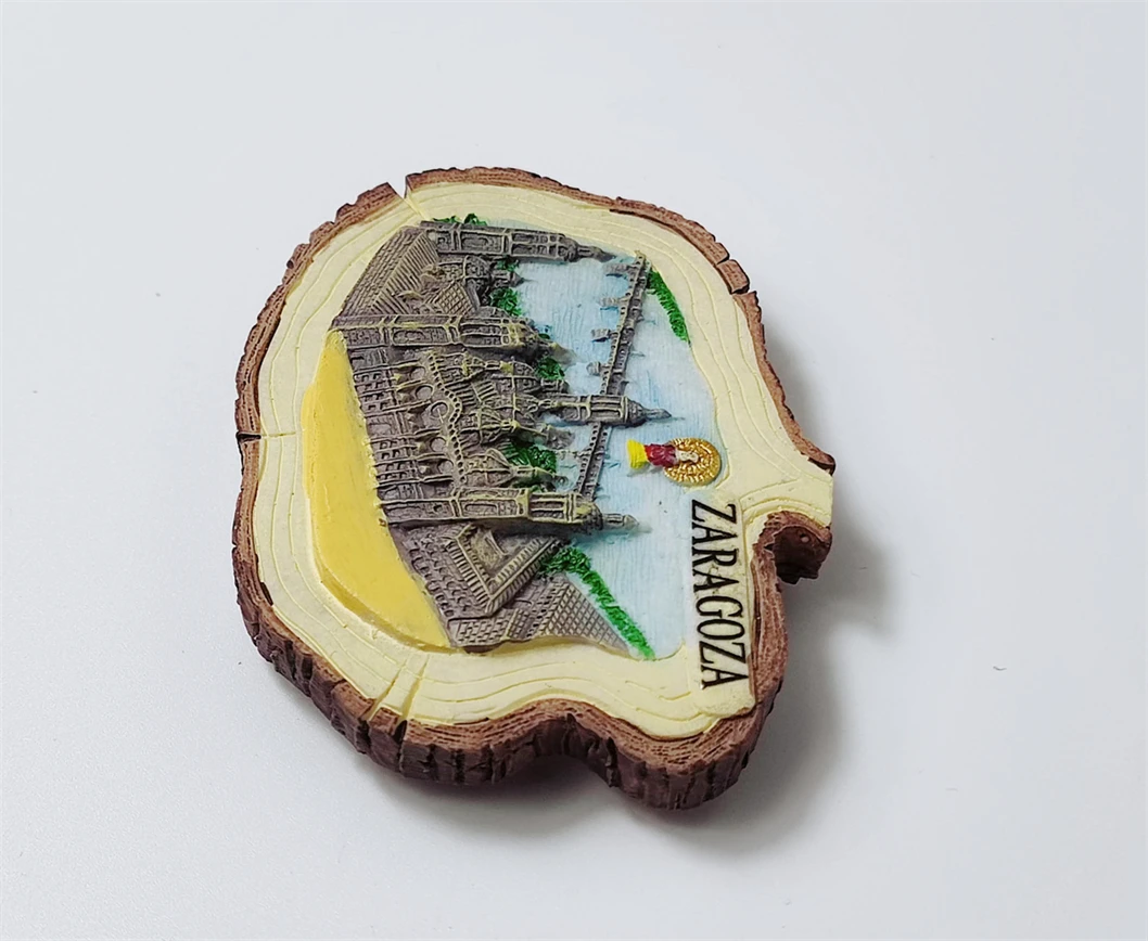 مغناطيس ثلاجة ثلاثي الأبعاد مصنوع يدويًا من الراتنج ، هدية تذكارية في إسبانيا ، مجموعة ديكورات منزلية