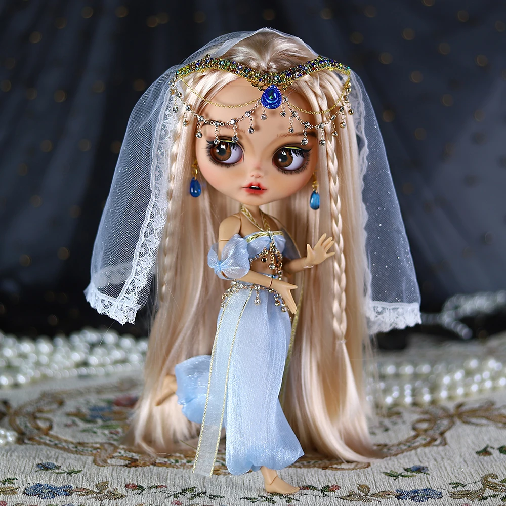 ICY DBS Blyth 1/6 Doll Set Doll Long Eyelash Sleep Doll Tan Skin Hand Painted Set Gift Toy SD