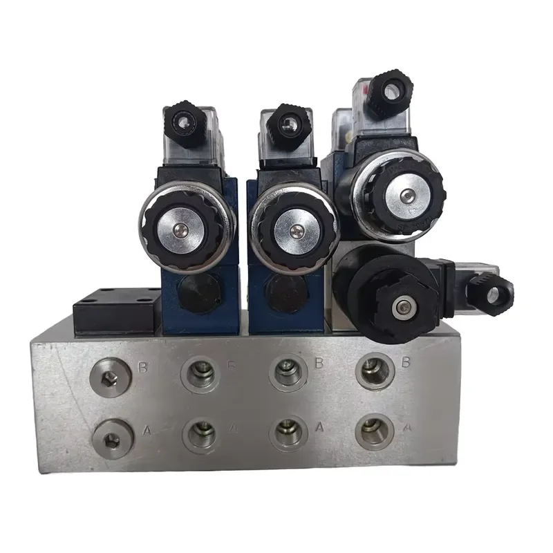 6 Spool Hydraulic Distribution Block 24V Directional & Pressure Control Valve HydraulicSolenoid Control Valve