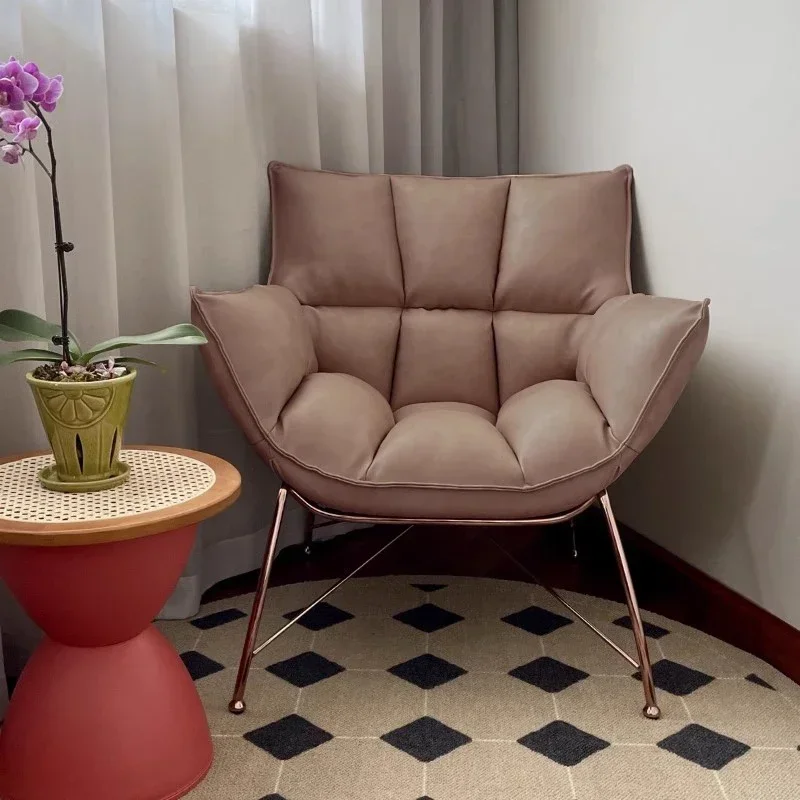 Minimalistische Vintage Woonkamerstoel Banket Fauteuil Mode Lounge Woonkamerstoel Comfortabel Zacht Silla Plegable Meubilair