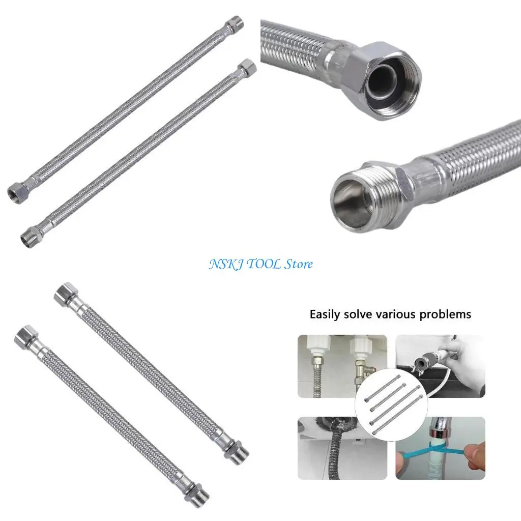 L8RC Stainless Steel Extension Hose 3/8 Inch with Silicone Seal for Leak Prevention