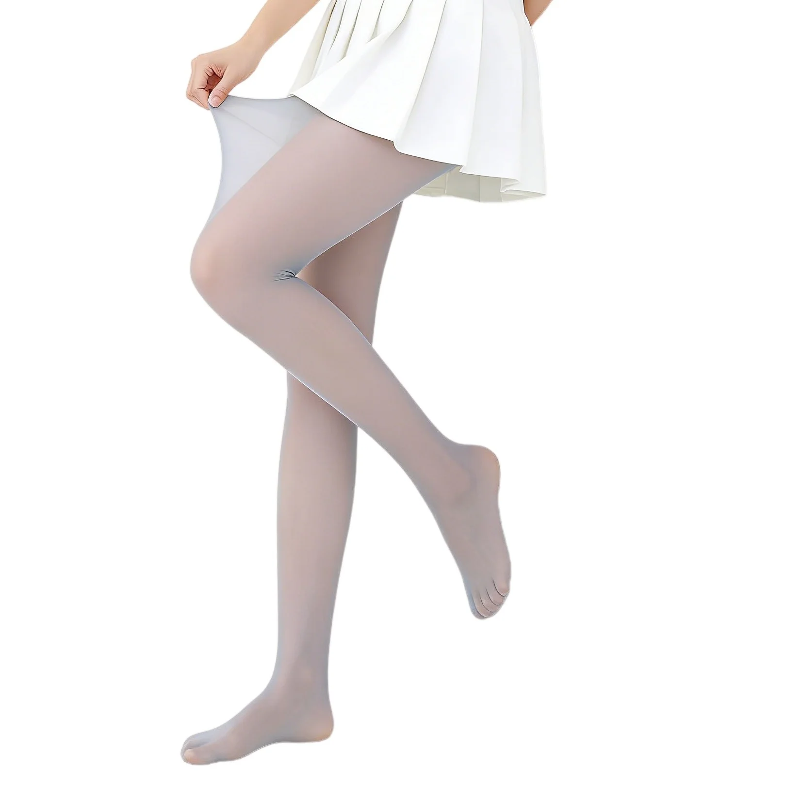 

Summer Fashion Breathable High Waist 15D silk Pantyhose black Thigh High thin Stockings Sexy Tights for Oversize women Plus Size