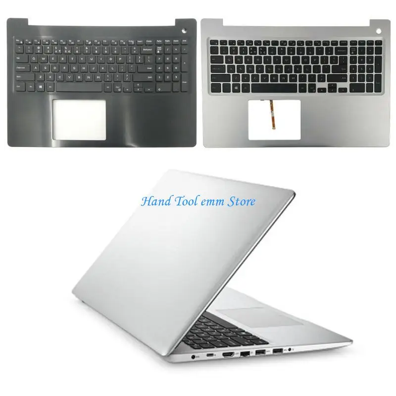 

H37F US Laptop Upper Case Palmrest Backlit Keyboard for Dell 15 5570 5575