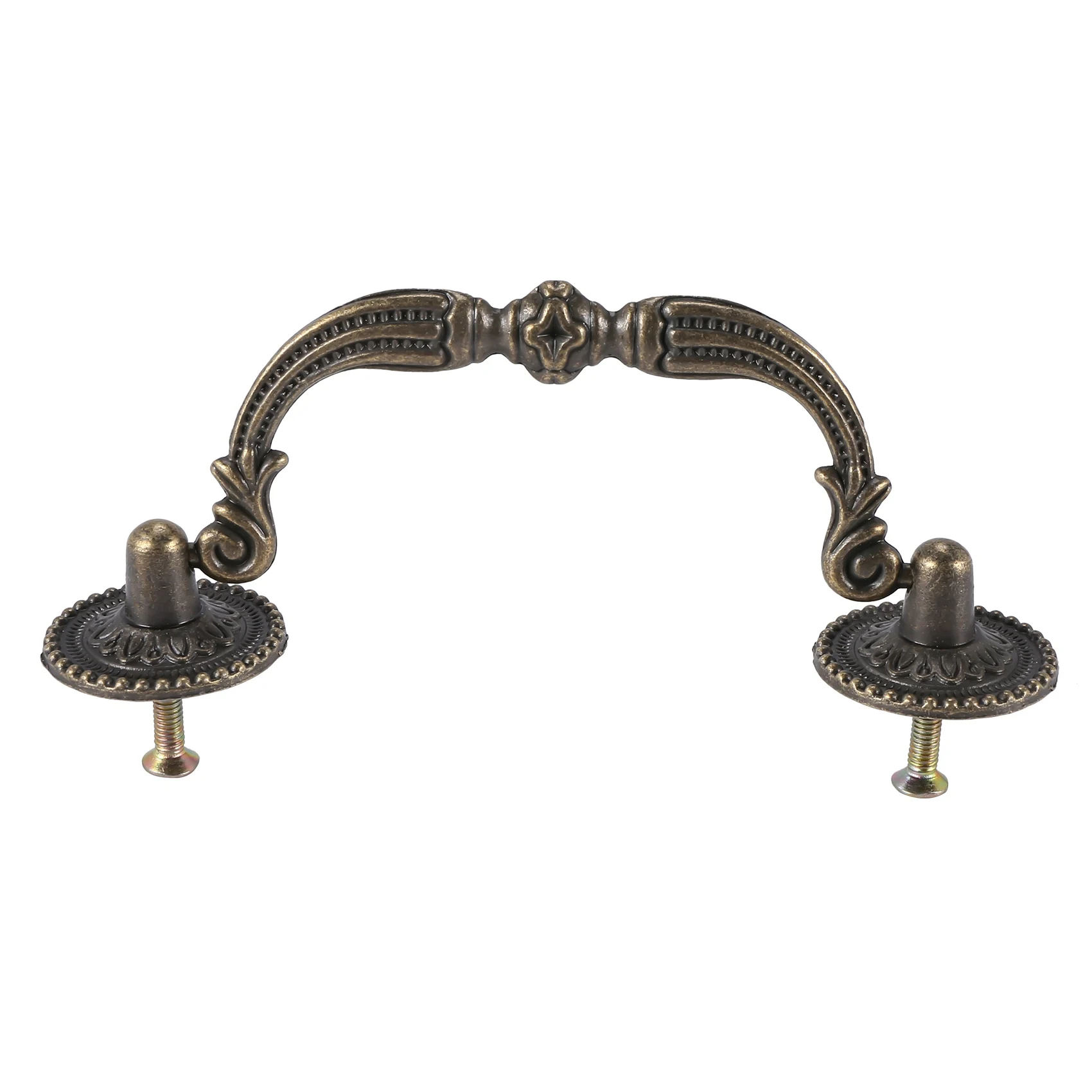 N96R Antique Brass Cabinet Door Drawer Handles 100 Mm