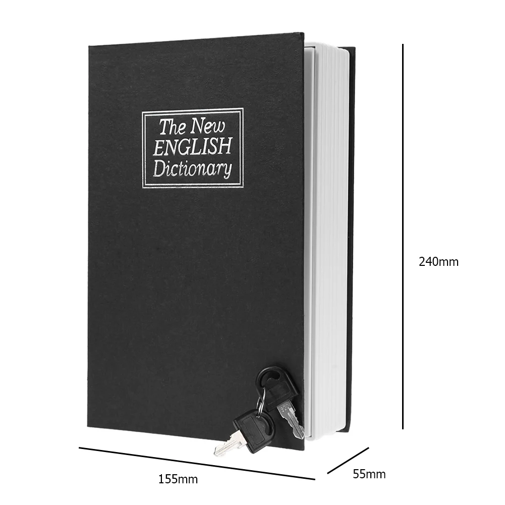 Dictionary Mini Book Safe Security Key Locker Money Hidden Secret Safe Key Safe Box Cash Money Coin Storage Jewellery Lock Boxes