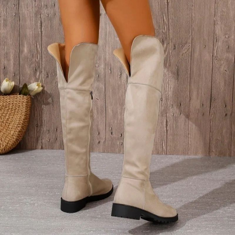 Over The Knee High Boots Women 2023 Winter New Fashion Shoes for Women Non Slip Round Toed Party Casual Boots Ladies Zapatos