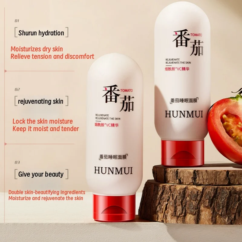 Tomato Niacinamide VC Essence Sleep Mask 150g Moisturizing and Oil-controlling Skin Application Mask