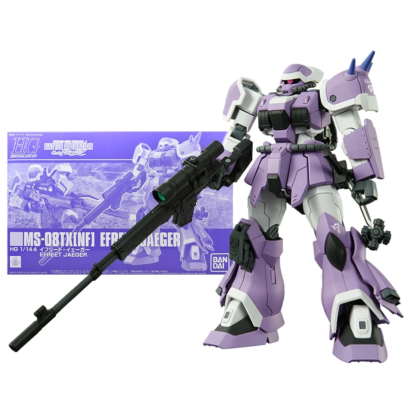 

Bandai Genuine Gundam Model Kit Anime Figure HGUC 1/144 MS-08TXNF Efreet Jaeger Gunpla Anime Action Figure Toys for Children