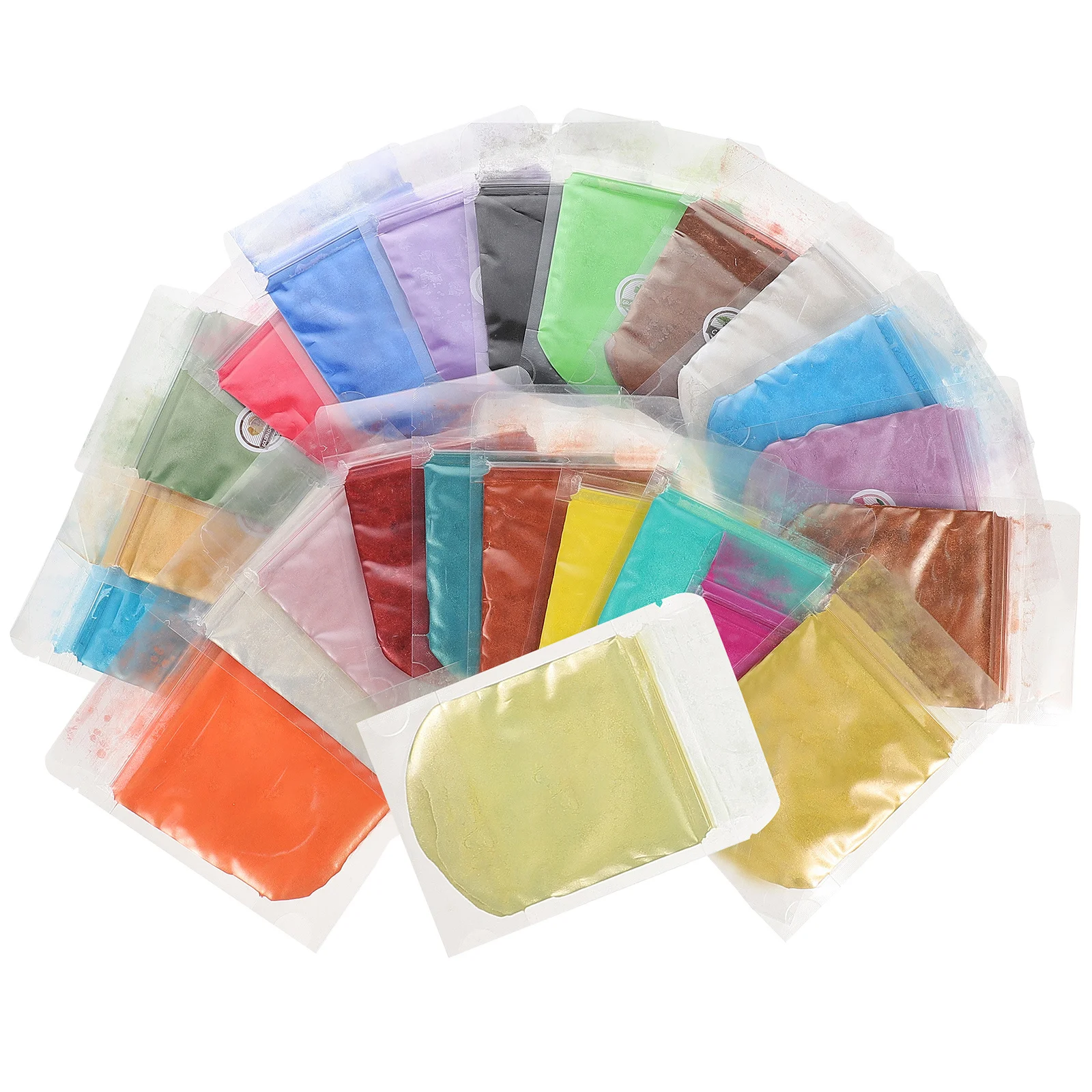 24 Beutel buntes Glimmerpulver, Mehrzweck-Wolkenpigment für DIY Nail Art, Lidschatten, Harz, Seife, Basteln, Glimmerpulver