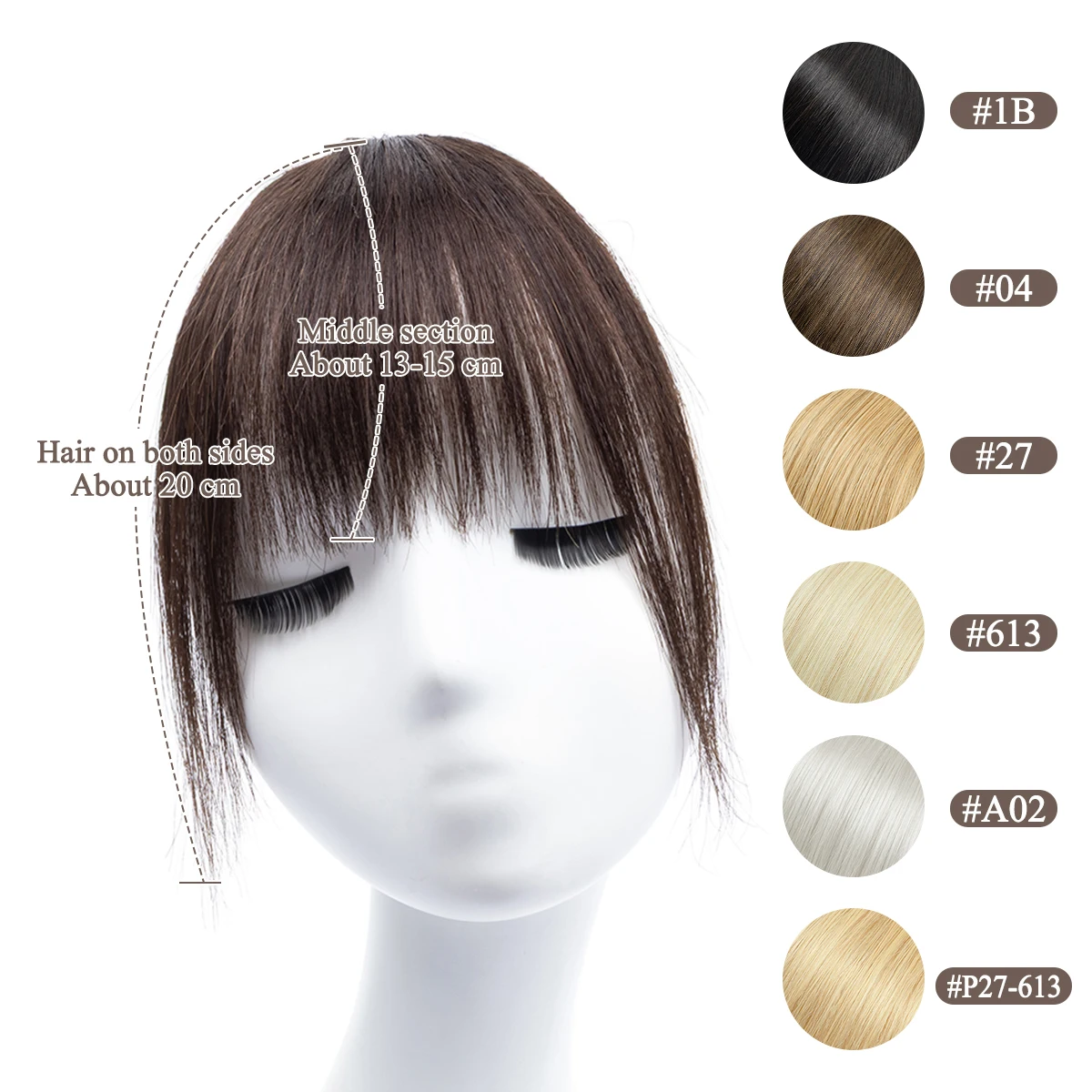 Bangs Wig Heat-Resistant Hairpiece Natural Short Bangs Hair Clip Hairpiece Clip-In Hairpiece for Women Suitable for Daily