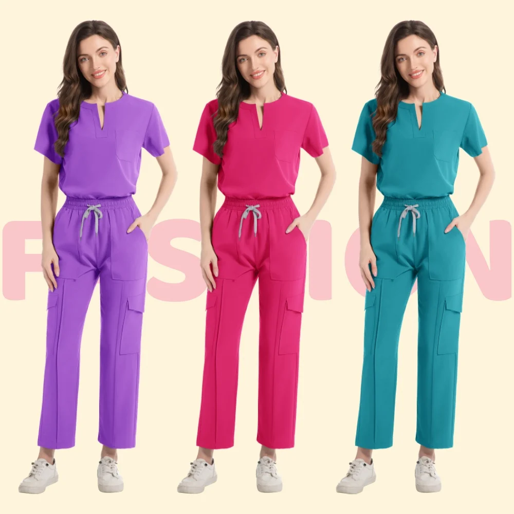 

Hospital Surgical Clothing Medical Uniform for Women Scrub Set Doctor and Nurse Accessories Workwear for Beauty Salon Clinic